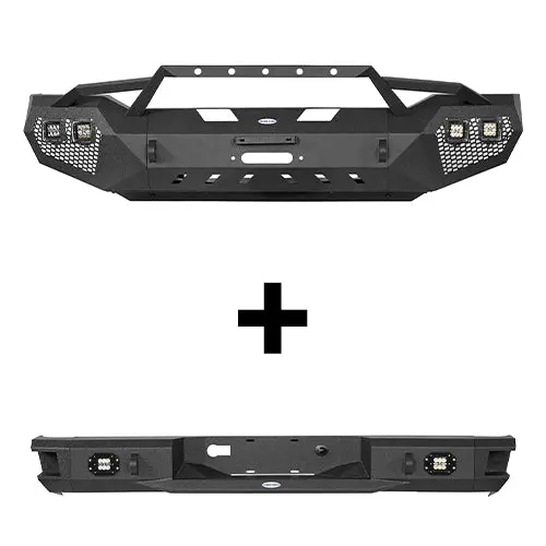 Hooke Road Front Bumper W/Hoop & Rear Bumper(07-13 Toyota Tundra) 1