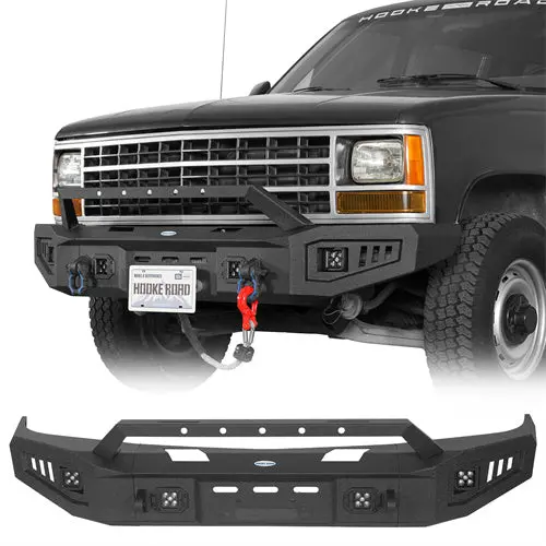 Front Bumper W/ Winch Plate & 4 Led Spotlights For 92-99 Chevy Suburban Tahoe & Gmc Yukon - Hooke Road 1