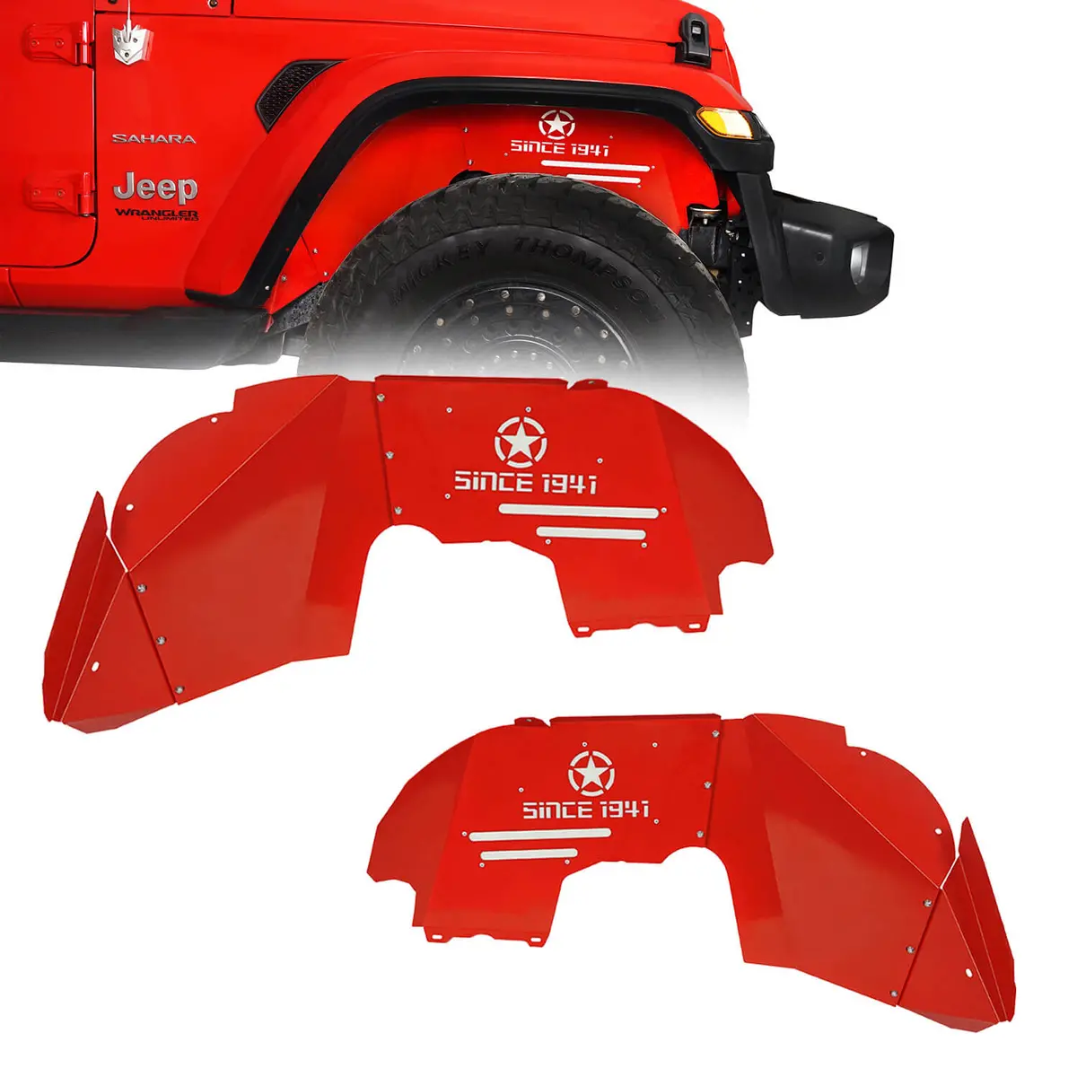 Hooke Road Front Fender Liners(18-24 Jeep Wrangler Exc 20 Rubicon & 20-24 Jeep Gladiator Exc Mojave) 1