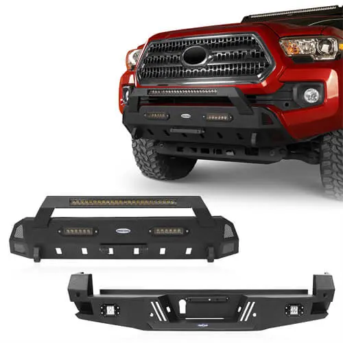 Hooke Road Hr Front & Rear Bumpers Combo(16-23 Toyota Tacoma 3Rd Gen) 1