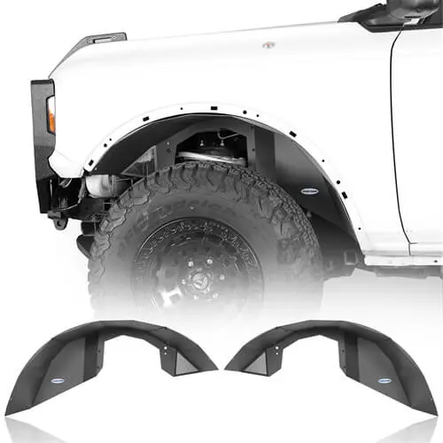 Hooke Road Front Wheel Well Liners For 2021-2026 Ford Bronco (Excluding Raptor) 1