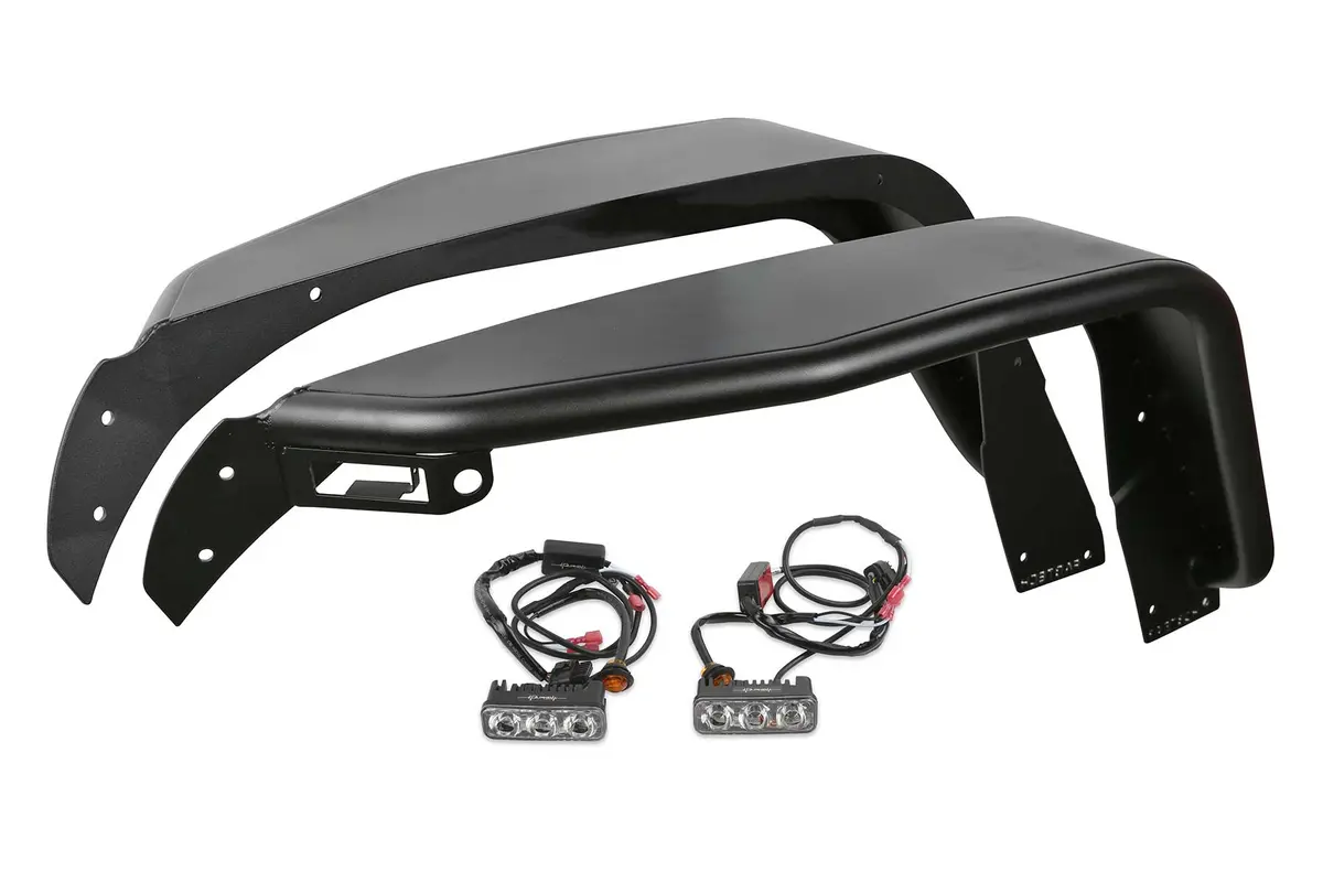 Jeep Jl/Jt Tube Fenders Fr Stl-Pwdrcoat Blk Texture 1