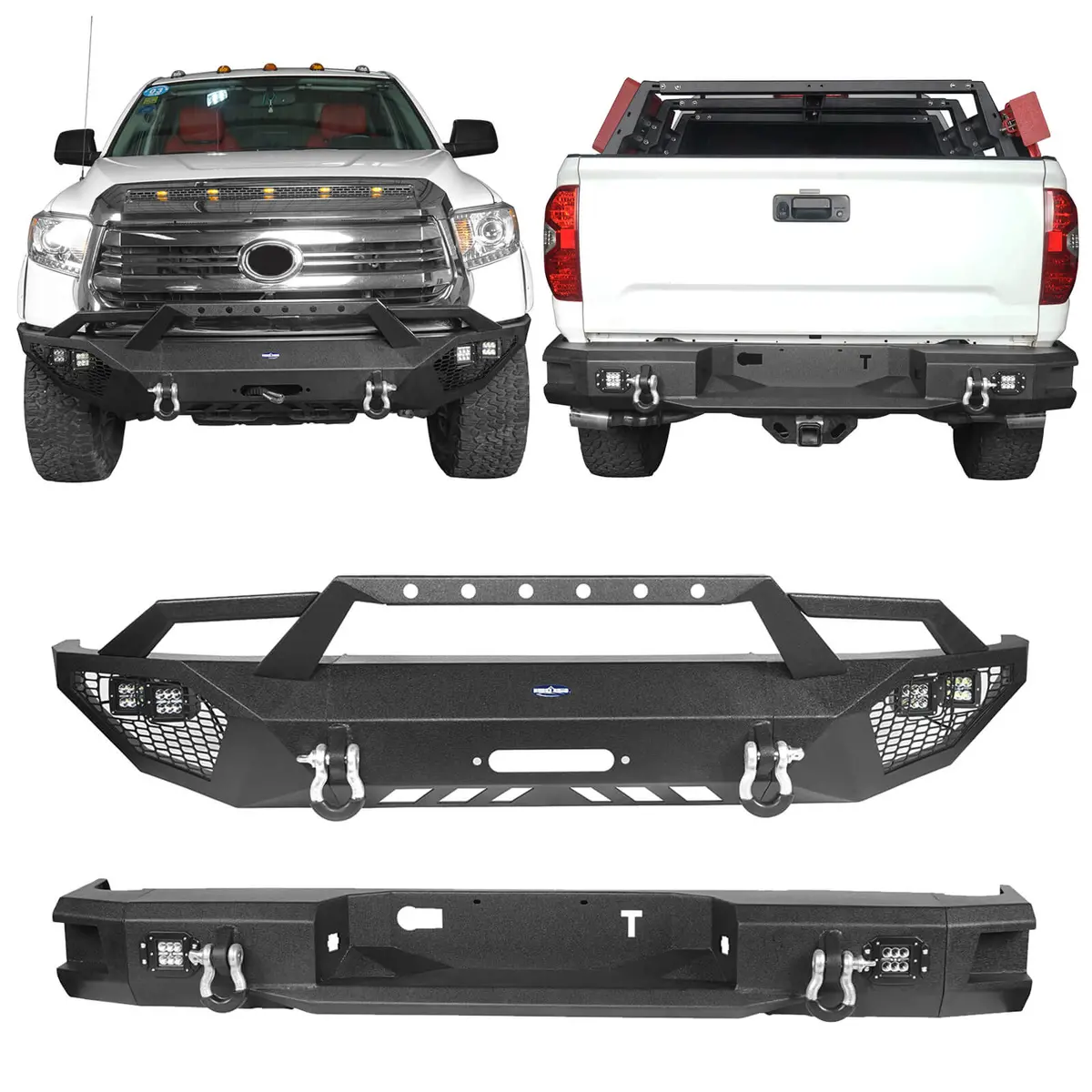 Hooke Road Full Width Front Bumper & Rear Bumper(14-21 Toyota Tundra) 1