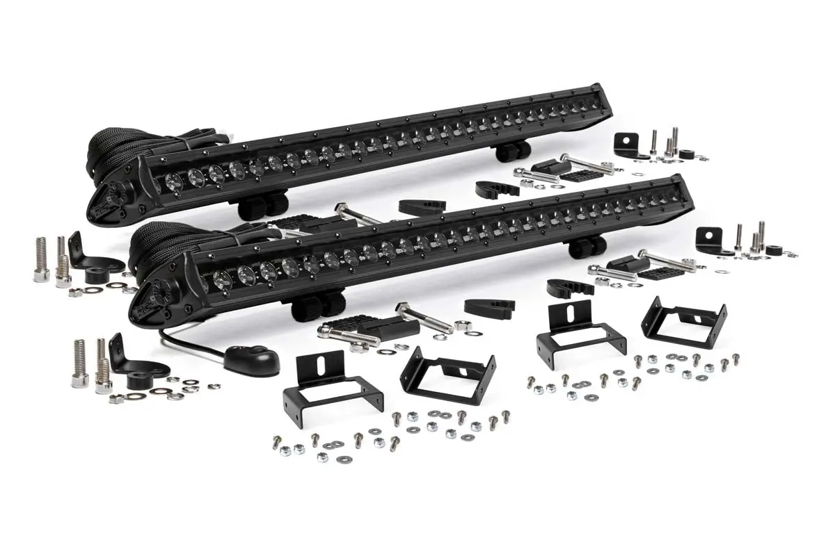Led Light Kit - Grill Mount - 30 Inch Black Single Row Pair - Ford F-250/F-350 Super Duty (11-16) 1