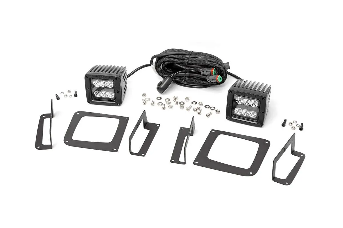 Led Light Kit - Fog Mount - 2 Inch Black Pair - Gmc Sierra 1500 2Wd/4Wd (14-15) 1