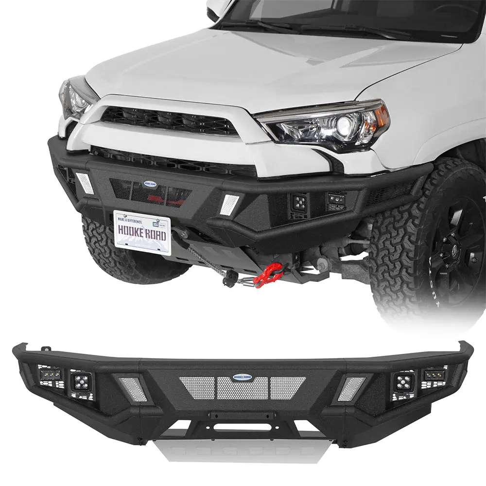 Heavy-Duty Front Bumper W/ Winch Plate For 2014-2024 Toyota 4Runner  - Hooke Road 1