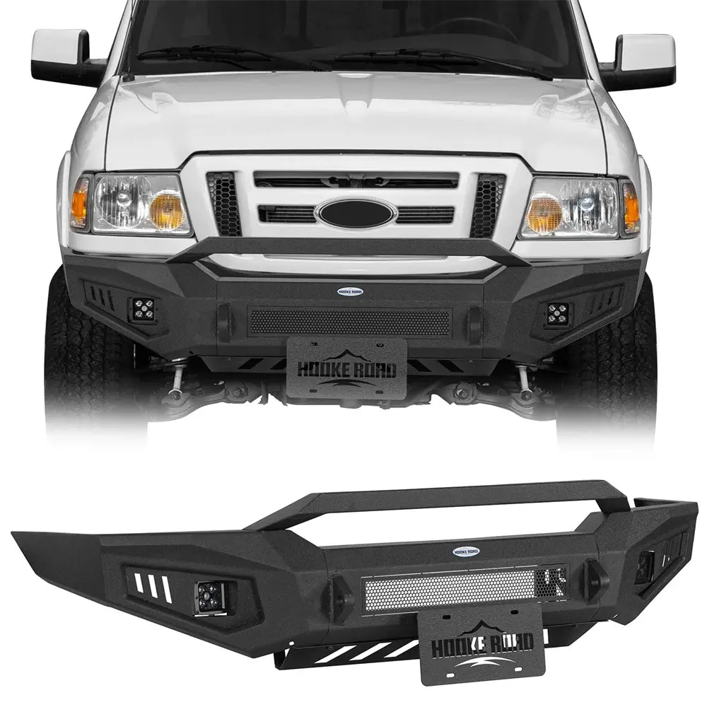 1998-2011 Ford Ranger Front Bumper W/ D-Ring Mounts & Skid Plate - Hooke Road 1