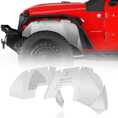 18-26 Jeep Wrangler Jl & Gladiator Jt Aluminum Front Inner Fender Liners (Excluding Rubicon 3.6L Engine Edtion) - Hooke Road 1