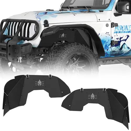 Aluminum Front Wheel Well Liners For 18-26 Jeep Wrangler Jl & 20-26 Gladiator Jt(Excluding Rubicon 3.6L Engine) - Hooke Road 1