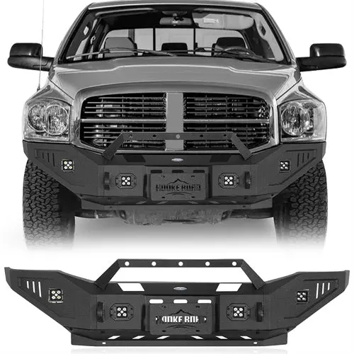 Front Bumper For 2006-2009 Ram 2500 3500 W/ Winch Plate & Skid Plate - Hooke Road 1