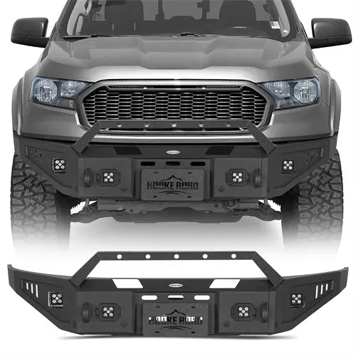 Front Bumper For Ford Ranger 19-23 W/ Winch Plate - Hooke Road 1