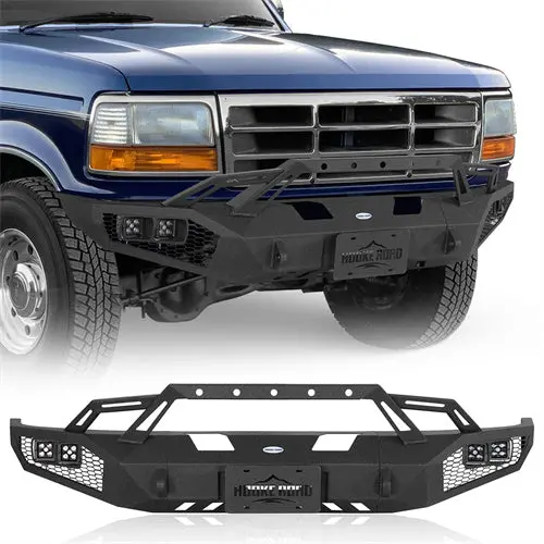 Front Bumper W/ Winch Plate(92-96 Ford Bronco F-150 F-250 F-350) - Hooke Road 1