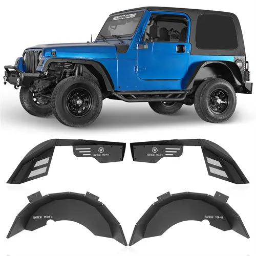 Hooke Road Front & Rear Inner Fender Liners (Jeep Wrangler Tj 97-06) 1