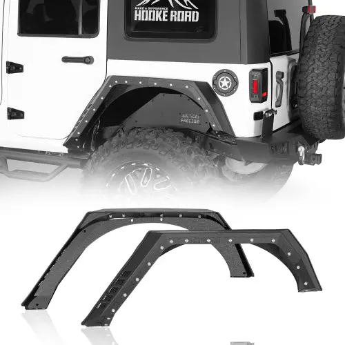 Hooke Road Rear Fender Flares (07-18 Jeep Wrangler Jk 4-Door) 1