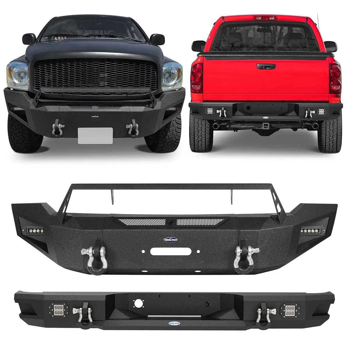 Hooke Road Full Width Front Bumper & Rear Bumper(06-08 Ram 1500) - Discoveryⅰ 1