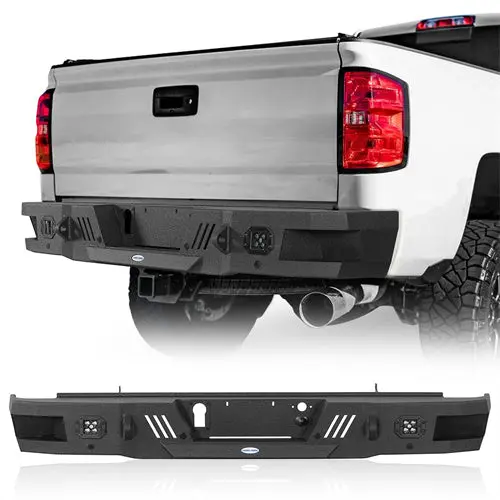 Rear Bumper For 2011-2019 Chevy Silverado & Gmc Sierra 2500Hd 3500Hd Model -Hooke Road 1
