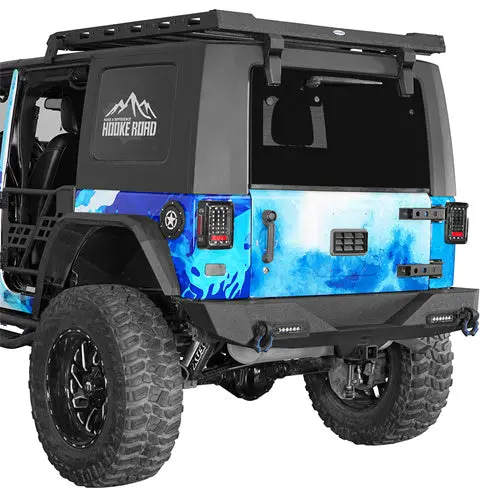 Hooke Road® Different Trail Rear Bumper W/Hitch Receiver(07-18 Jeep Wrangler Jk) 1