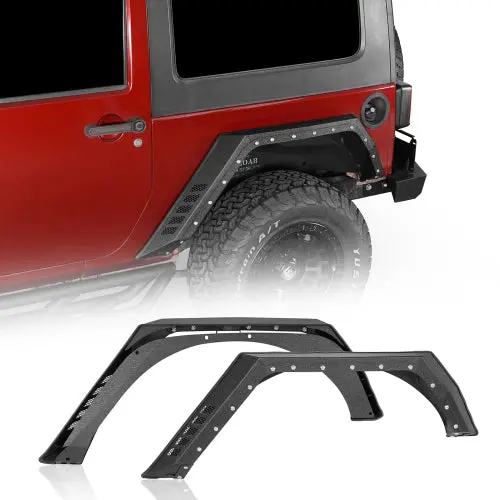 Hooke Road Rear Fender Flares (07-18 Jeep Wrangler Jk  2-Door) 1