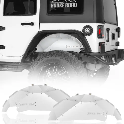 Hooke Road Aluminum Rear Wheel Well Liners (07-18 Jeep Wrangler Jk) 1