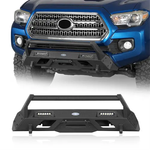 Tacoma Winch Bumper W/ Low-Profile Grille Guard For Toyota Tacoma 2016-2023 - Hooke Road 1