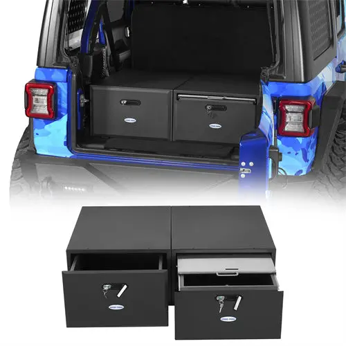 Trunk Drawer Storage System For 15-18 Jeep Wrangler Jk & 18-26 Wrangler Jl & 21-26 Ford Bronco 4-Door - Hooke Road 1