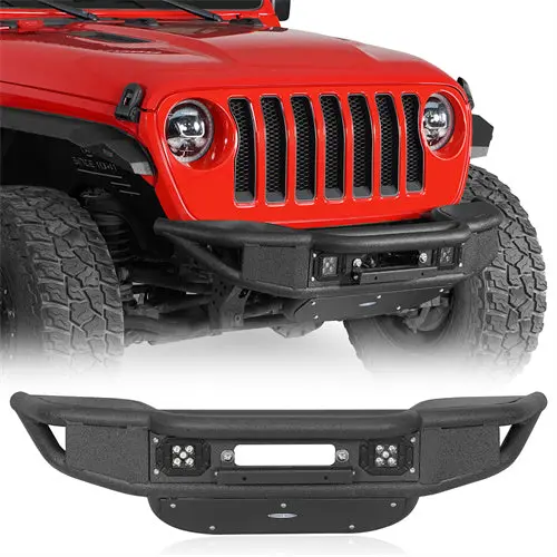 Hooke Road Tubular Front Bumper W/ Winch Plate (Jeep Wrangler Jl 18-26 & Gladiator Jt 20-26) 1