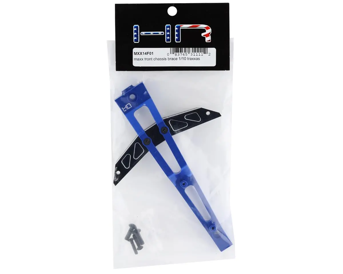 Maxx Aluminum Front Chassis Brace (Blue) 2