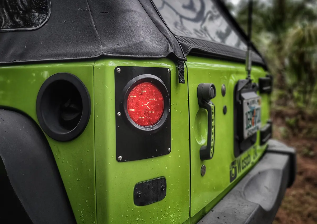 Round Tail Light Conversion Kit For Jeep Jk/Jku 1