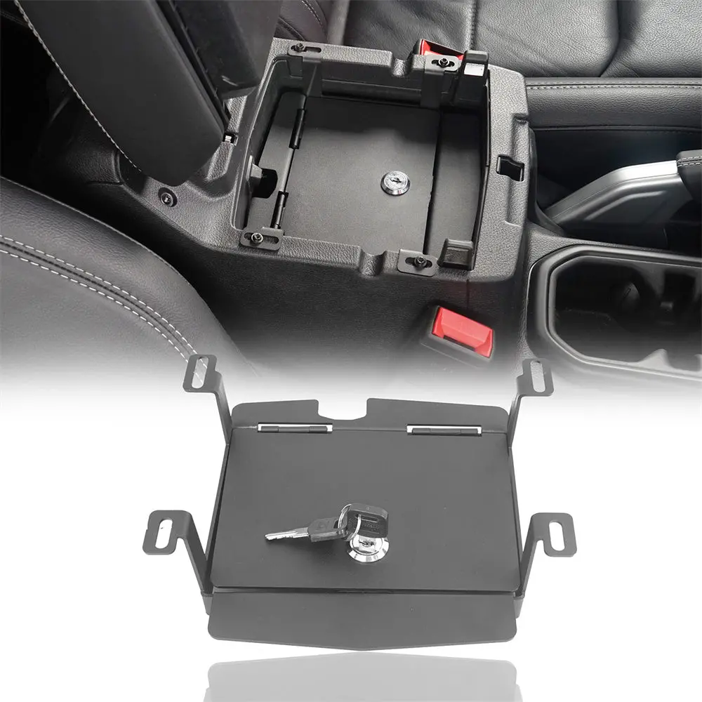 Interior Console Safty Lock Box (18-26 Jeep Wrangler Jl & 20-26 Gladiator Jt) - Hooke Road 1