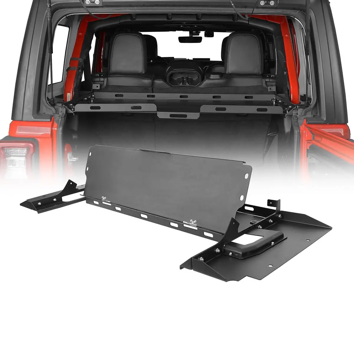 Hooke Road Interior Fold-Up Storage Rack Cargo Rack(18-24 Jeep Wrangler Jl 4-Door Hardtop) 1