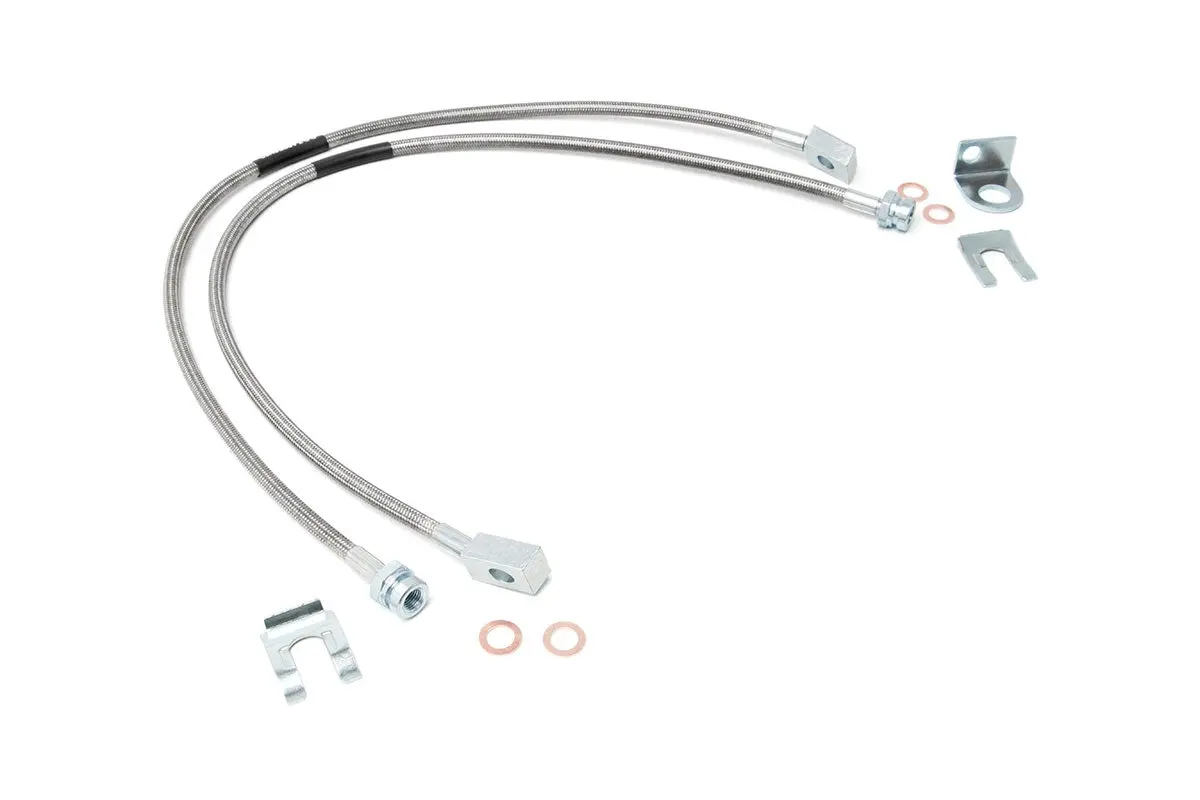 Brake Lines - Stainless - Fr - 4-6 Inch Lift - Jeep Cherokee Xj/Wrangler Tj/Wrangler Unlimited 1