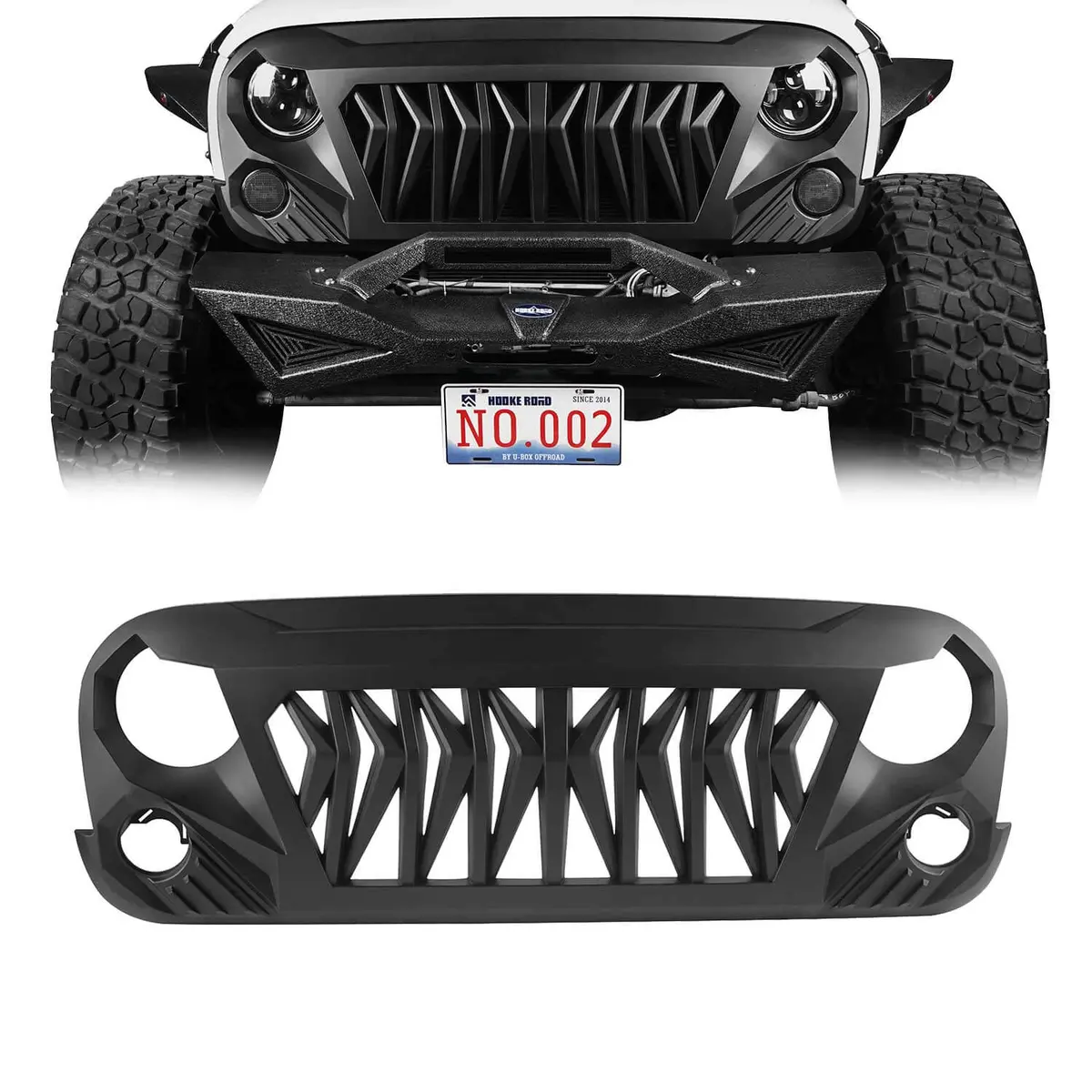 Hooke Road Shark Grille(07-18 Jeep Wrangler Jk Jku) 1