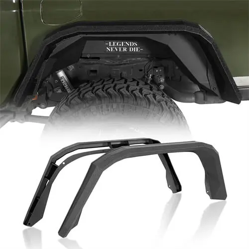 2020-2026 Jeep Gladiator Jt Steel Flat Rear Fender Flares - Hooke Road 1