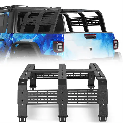 18.8" High Overland Bed Rack (20-25 Jeep Gladiator Jt & 05-23 Toyota Tacoma 5' Bed & 19-25 Ford Ranger) - Hooke Road 1