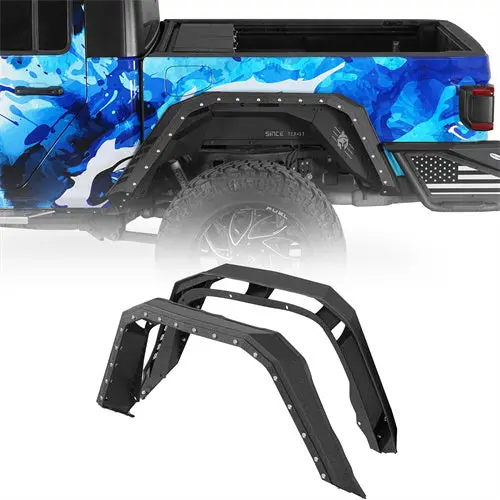 2020-2026 Jeep Gladiator Rear Fender Flares Armour Style - Hooke Road 1