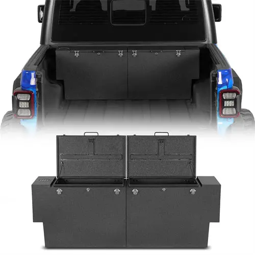 2020-2026 Jeep Gladiator Jt Tool Box Lockable Storage Box Set - Hooke Road 1