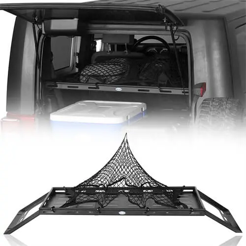 Lightweight Steel Basket Cargo Rack For 2007-2018 Jeep Wrangler Jk 2-Door Hard Top - Hooke Road 1