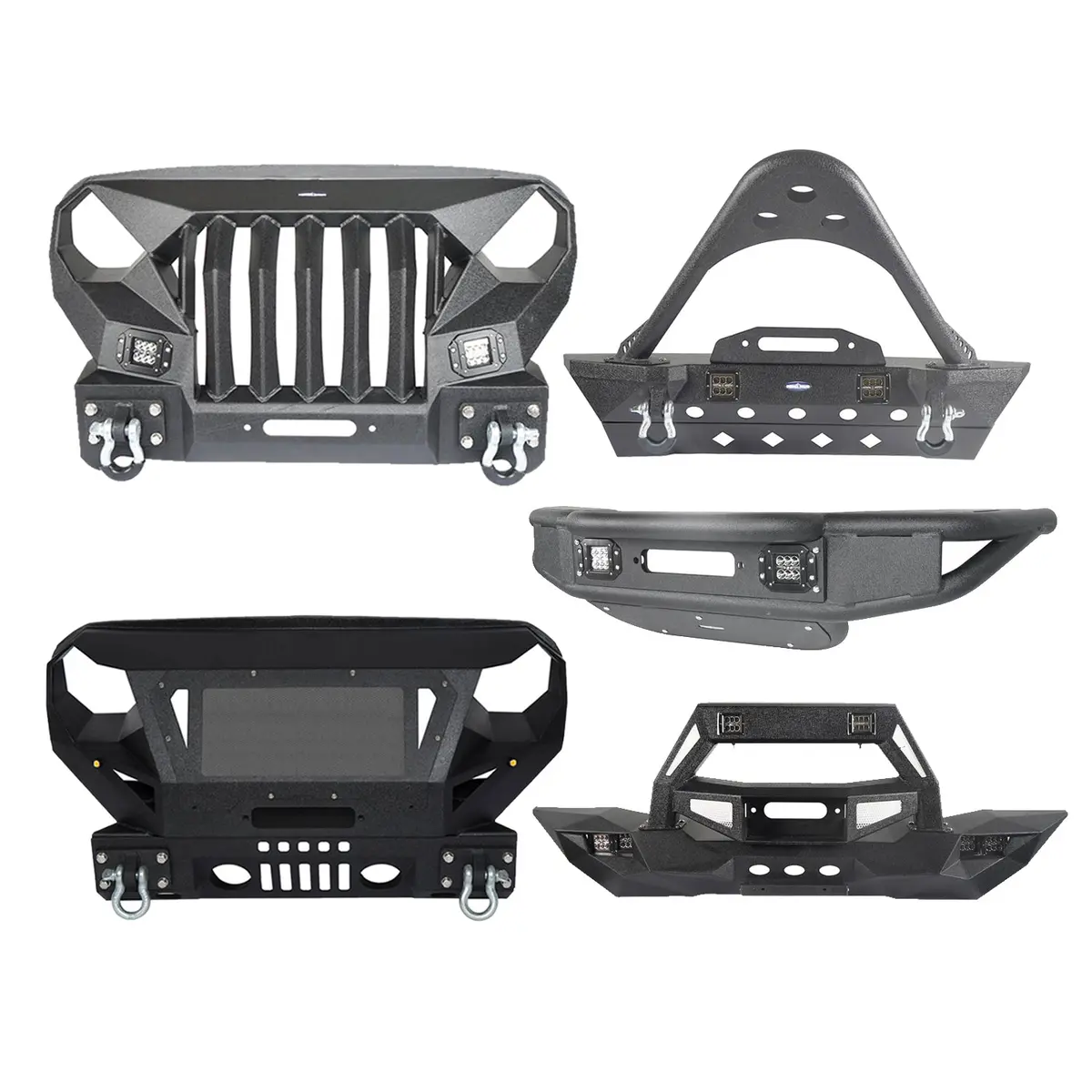 Hooke Road Offroad Aftermarket Front Bumpers For 2007-2018 Jeep Wrangler Jk/Jku 1