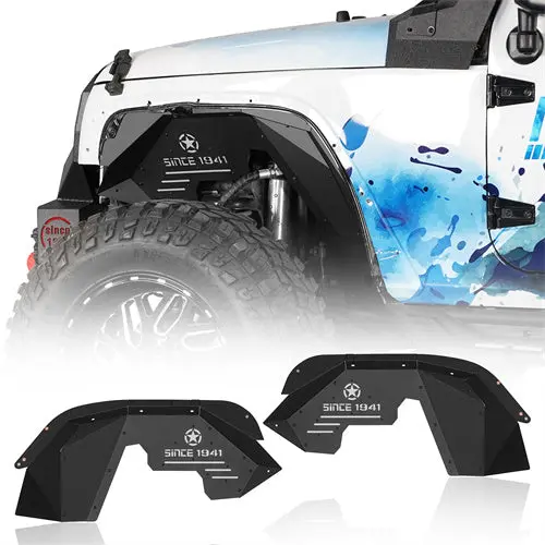 Hooke Road Aluminum Front Inner Fender Liners(07-18 Jeep Wrangler Jk) 1