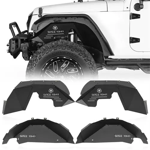 Jeep Jk Inner Fender Liners Front & Rear (07-18 Jeep Wrangler Jk & Unlimited 2/4 Doors) - Hooke Road 1