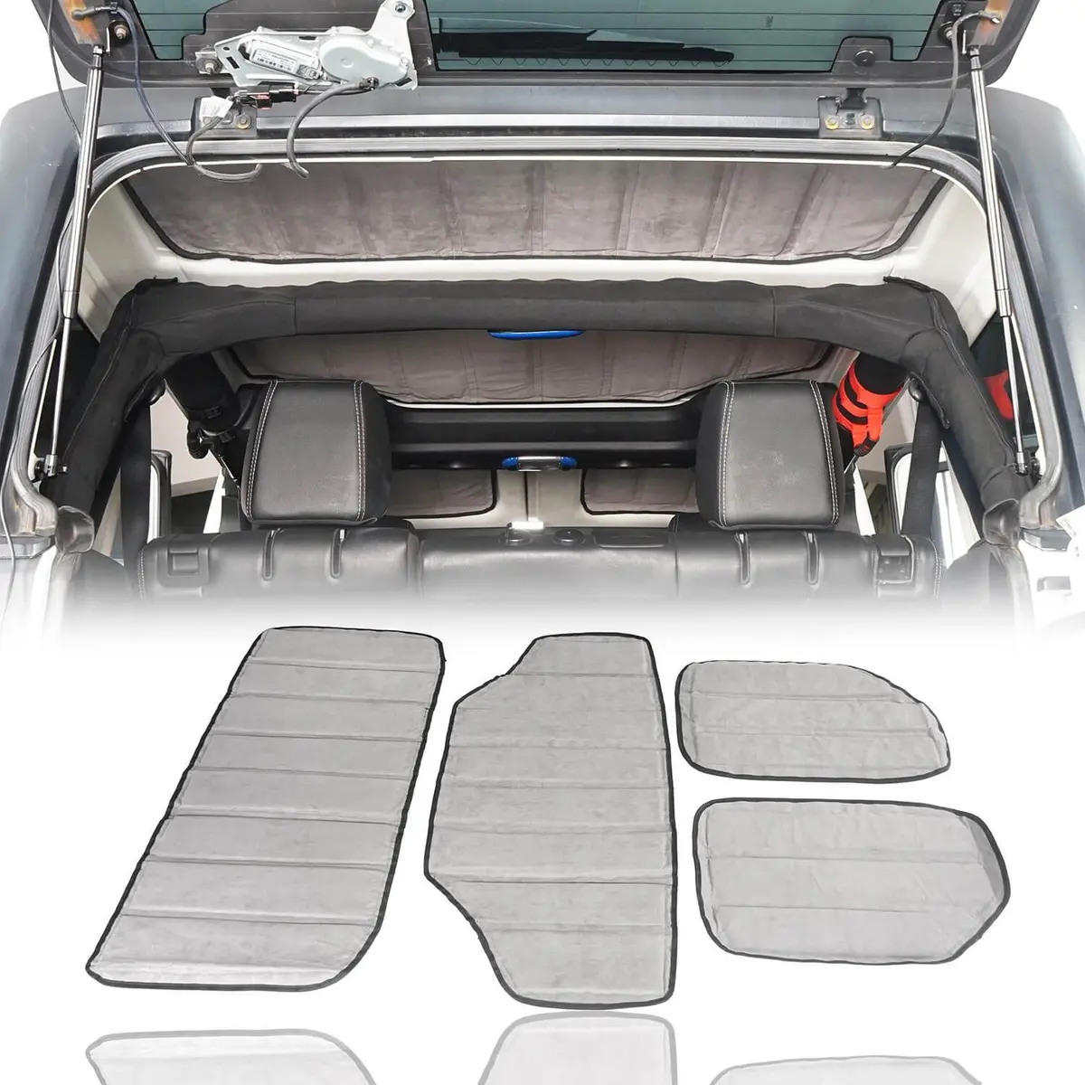 Hooke Road Hardtop Sound Deadener Headliner Insulation Kit(11-18 Jeep Wrangler Jk 4-Door) 1