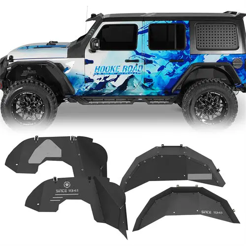 Jeep Jl Inner Fender Liner Front & Rear Aluminum (18-26 Jeep Wrangler Jl; Exluding Rubicon 3.6L Engine) - Hooke Road 1