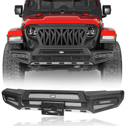 Aftermarket Climber Front Bumper For 18-25 Jeep Wrangler Jl & Gladiator Jt - Hooke Road 1