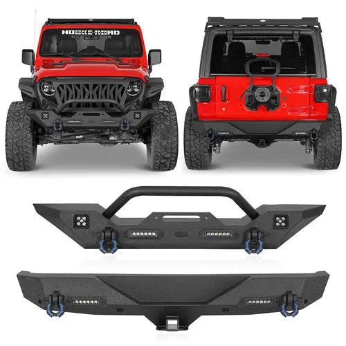 Hooke Road Different Trail Front & Rear Bumper Combo(18-26 Jeep Wrangler Jl) 1