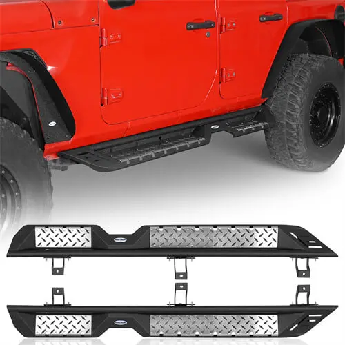 2018-2026 Jeep Wrangler Jl 4 Door Tube Side Steps Running Boards - Hooke Road 1