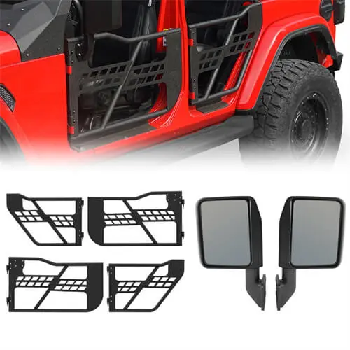 Jeep Jl & Jt Tube Half Doors(18-26 Jeep Wrangler Jl & Gladiator Jt 4 Doors) - Hooke Road 1