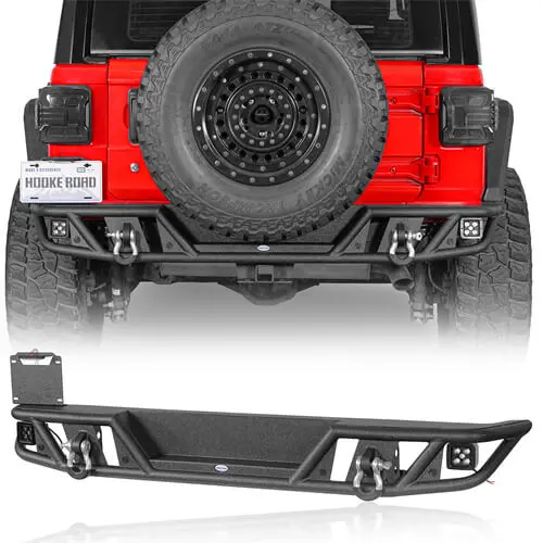 Aftermarket Tubular Rear Bumper For 2018-2026 Jeep Wrangler Jl - Hooke Road 1