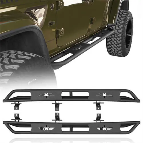 Hooke Road Star Side Step Tubular Running Boards(20-26 Jeep Gladiator Jt) 1