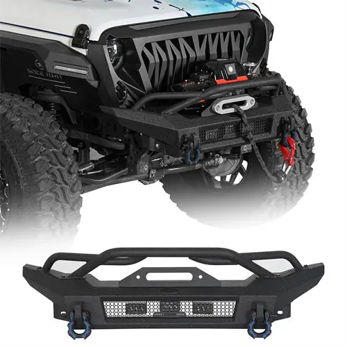 Jeep Stubby Front Bumper (18-26 Jeep Wrangler Jl & 20-26 Gladiator Jt) - Hooke Road 1