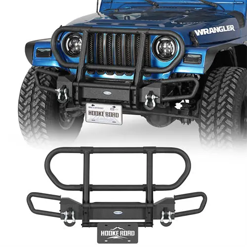 Jeep Tj Yj Front Bumper Grille Guard (1987-2006 Jeep Wrangler Yj & Wrangler Tj) - Hooke Road 1